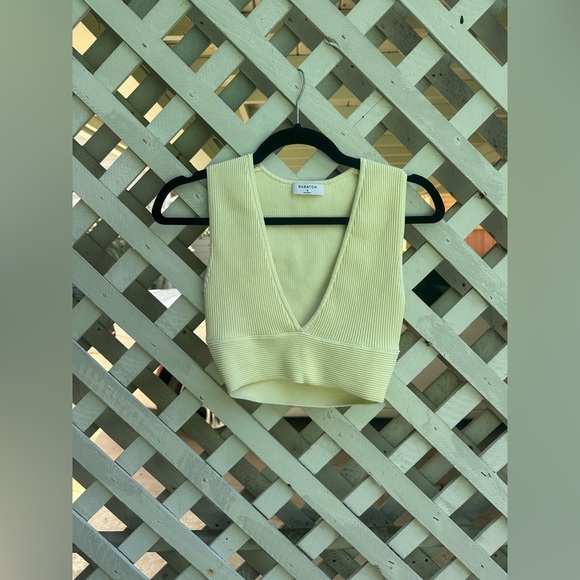 Aritzia Babaton Sculpt Knit Deep V Tank - Picture 2 of 6